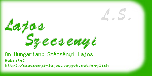 lajos szecsenyi business card