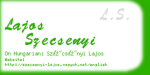 lajos szecsenyi business card